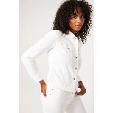 Sofia hvid denim jakke - 5057 WHITE / S