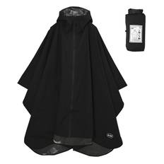 KiU Rain Poncho 2ND KiU RAIN PONCHO 2ND Waterproof Water Repellent Water Resistant Rain Protection Heavy Rain Typhoon Rainy Season Disaster Prevention svart