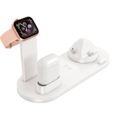 UD15 - 3-i-1 Trådlös Laddningsdocka för iPhone / Apple Watch / AirPods - Vit