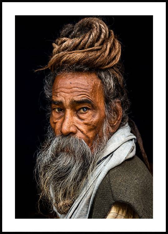 Portrait of a Sadhu (30x40cm) - Plakater > Fotografiska Posters, BD, LANGFIX