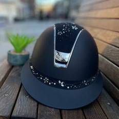 Samshield ridehjelm shadowmatt Miss Shield med Flower swarovski jewerly Sort 2.0