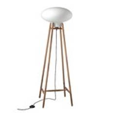 U5 Hiti floor lamp, walnut - opal glass