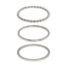 Ring Set Rostfritt Stål - Silver / 17