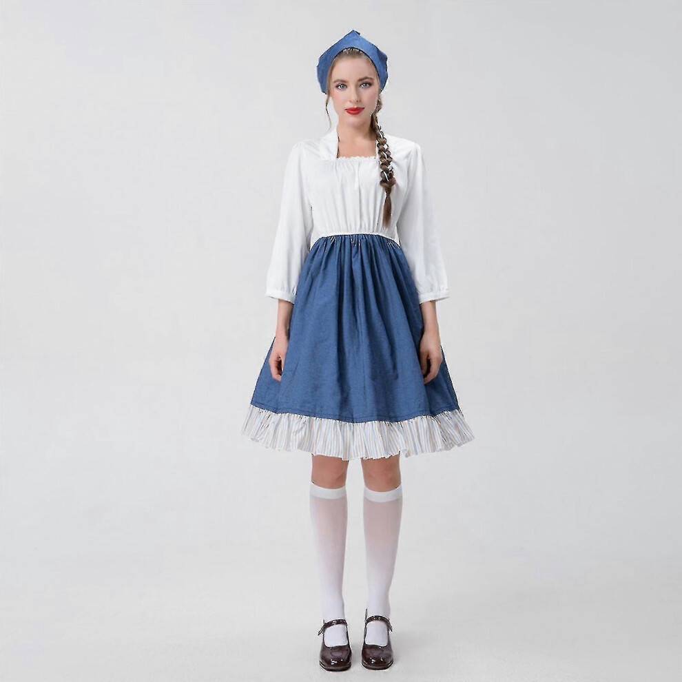 (L) S-xxl Costume Manor Maid Costume Maid Long Dress For Oktoberfest Traditional Costumes