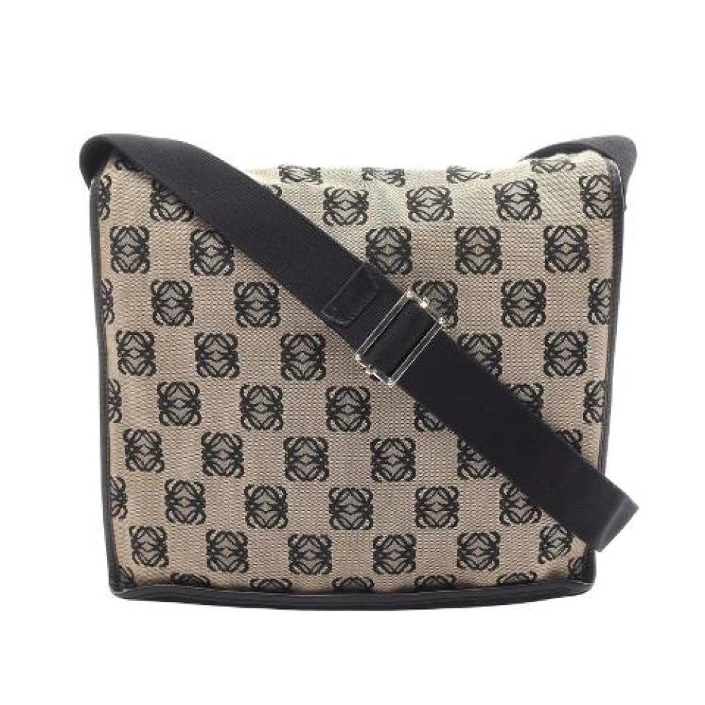Loewe Pre-owned Pre-owned Anagram Canvas Shoulder Bag - Vintage - Dame - Beige - ONE SIZE - Uld