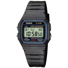 Casio Herrklocka F-91W-1YER Collection LCD/Resinplast 38.2x33.2 mm