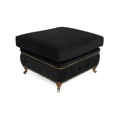 Chesterfield Deluxe Puf Velour - Sort Puf