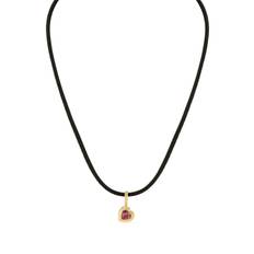Lizzie Mandler Fine Jewelry - Heart halsband i 18K gult guld - dam - Tyg/18K guld - one size - Guldfärgad