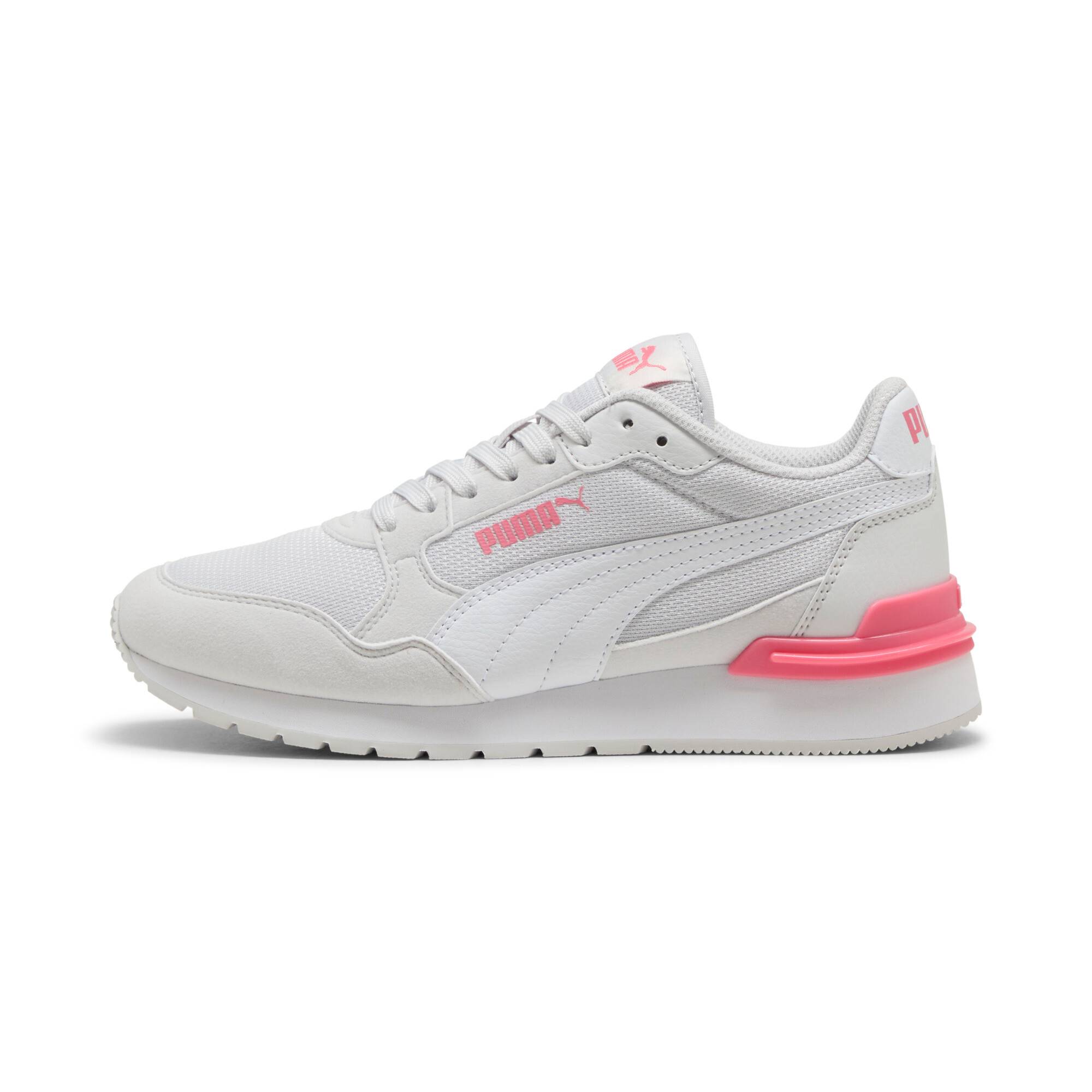 PUMA ST Runner v4 Mesh Sneakers Youth, Shoes, Feather Gray/White/Magic Rose, 39