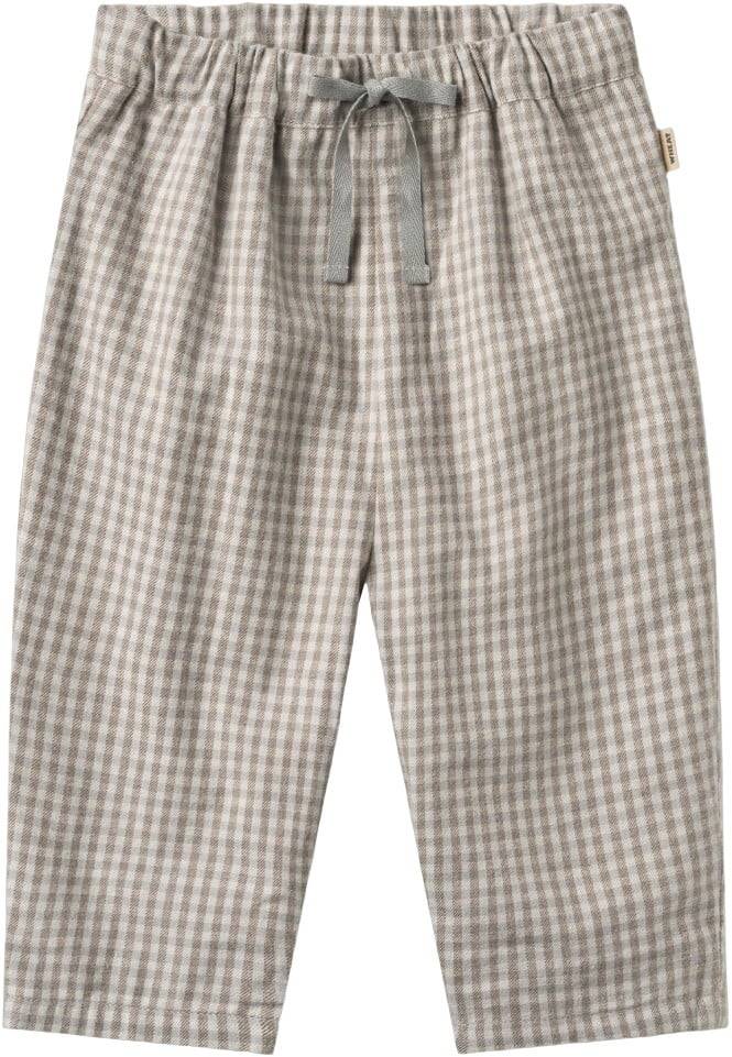 Wheat Trousers Lined Arne Str 74/9m - Greybrown Check Bukser hos Magasin.
