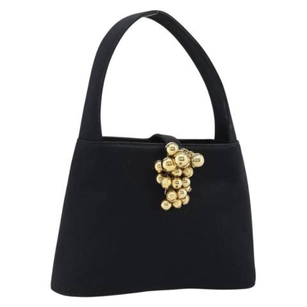 Salvatore Ferragamo Pre-owned Pre-owned Satin Håndtaske - Vintage - unisex - Sort - ONE SIZE - Satin