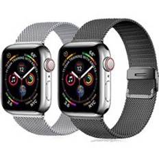 Metal Buckle Adjustable Watch Straps for iwatch series 8 7 6 se Milanese Loop for ultra 49mm Stainless Steel Apple Watch Band