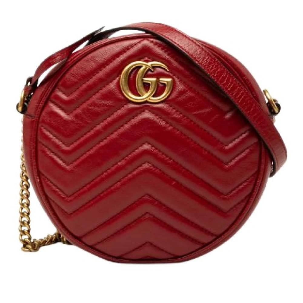 Gucci Vintage Pre-owned Quilted Crossbody Bag - Vintage - Dame - Rød - ONE SIZE - Uld