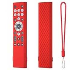 Fodral för Hisense Class A7 U8-serien LCD 4K skyddsfodral, fjärrkontroll silikonfodral (röd)