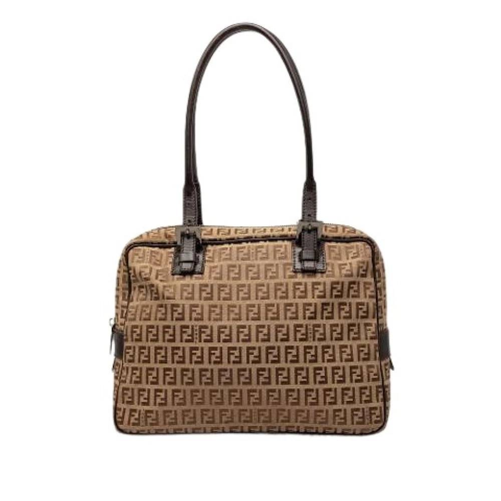 Fendi Vintage Pre-owned Canvas Skuldertaske - Vintage - Dame - Brun - ONE SIZE - Uld