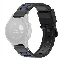 För Garmin Fenix 7X / 7X Solar / 6X / 6X Pro / 5X Sapphire / 5X Puls / Enduro Silicone Watch Band Quick Release Watch Arm Chain Stripes 26 mm klockband med metallkontakt