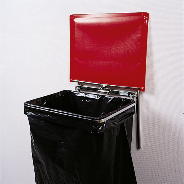 Säckhållare 30 l väggmonterad, plastlock
