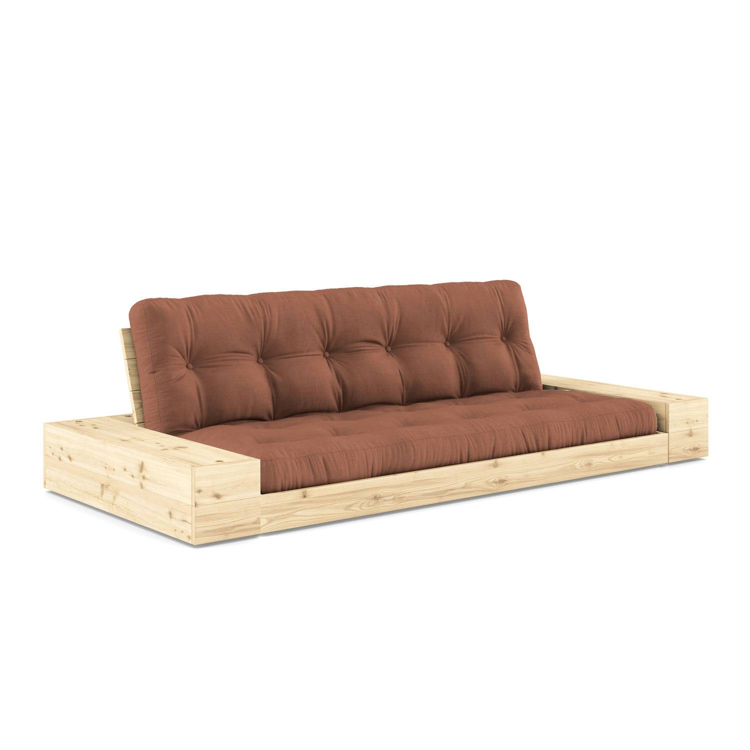 Karup Design Base Sovesofa (inkl. 2 skuffer) Clay Brown 759 Clear Lacquered 101