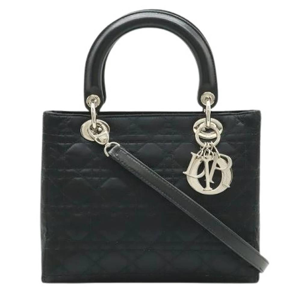 Dior Vintage Pre-owned Lady 2way Taske - Vintage - Dame - Sort - ONE SIZE - Uld