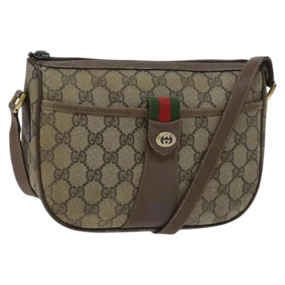 Gucci Vintage Pre-owned Laeder gucci-tasker - Vintage - Dame - Beige - ONE SIZE - Uld