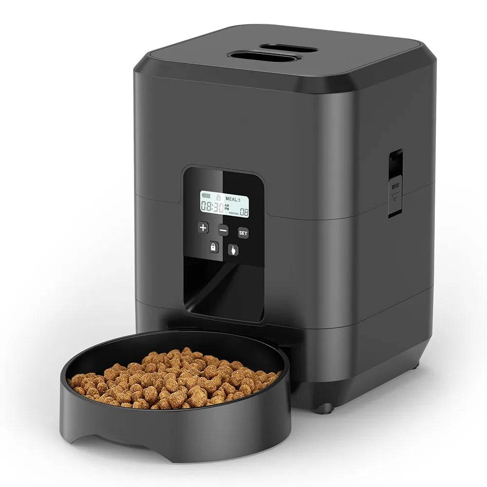 2L Smart Programmable Cat Feeder with LCD Display & Voice Recording - Button model-A / 2L / USB Type-C