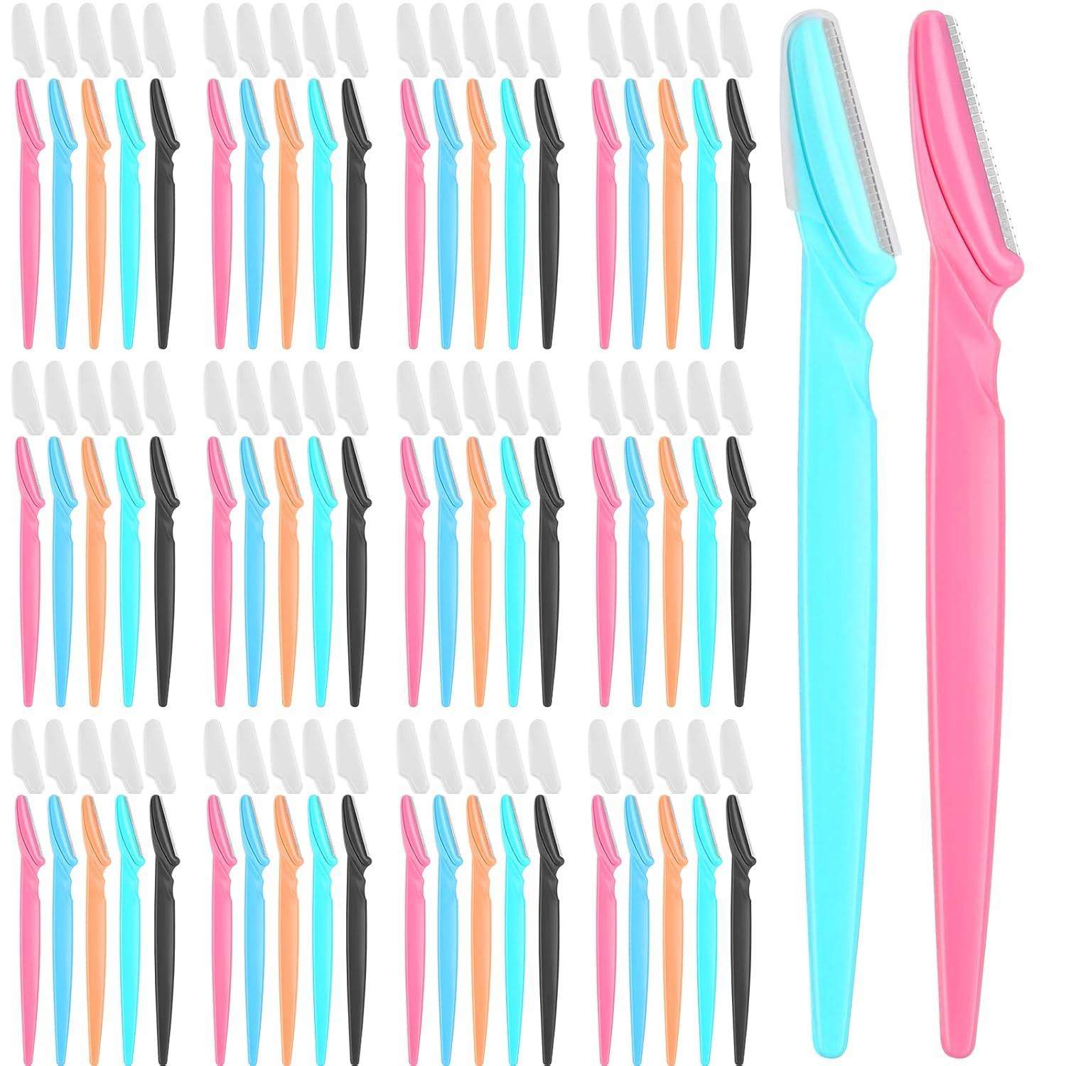 5/40Pcs Eyebrow Trimmer Face Blade Shaver Portable Eye Brow Epilation Hair Removal Safety Eyebrow Cutting Woman Makeup Tools