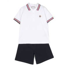 Moncler Enfant - mjukisoverall med logotypdetalj - barn - bomull - 12 - Vit