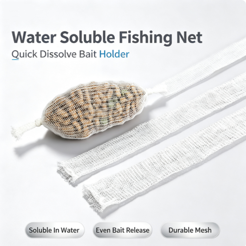 5M Soluble PVA Mesh Refill Carp Fishing Feeder Fishing Lures Refill Rig Hook Bait Wrap Bags  37mm PVA Bag