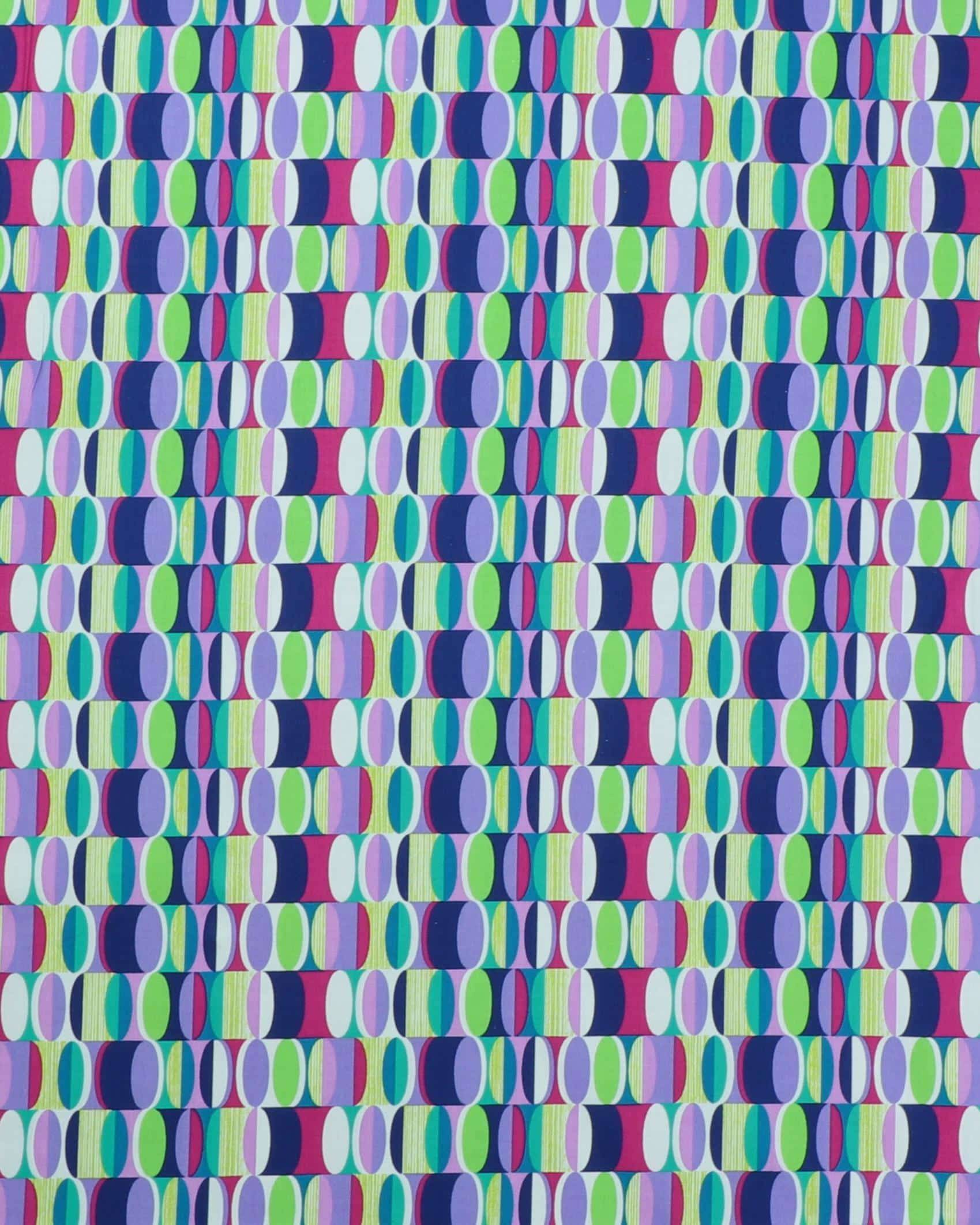 Mønster i ovaler - Patchwork - 100% Bomuld