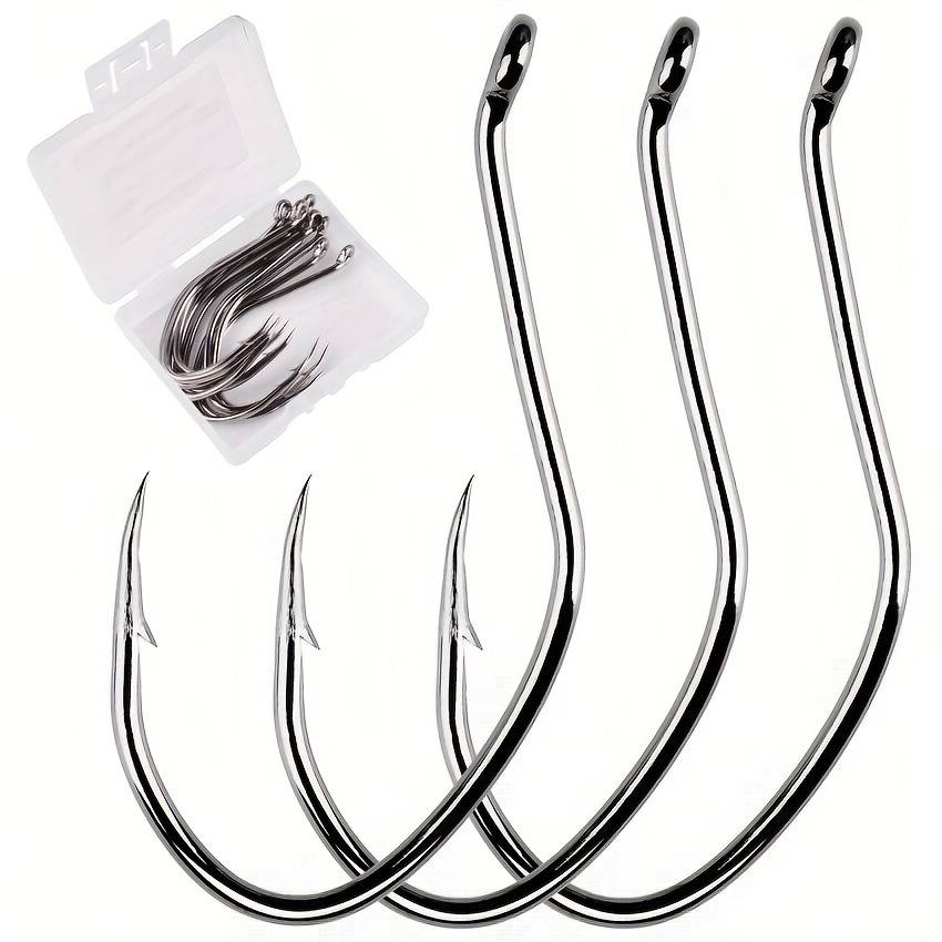 10pcs Fishing Catfish Hooks - High Carbon Steel Strong Hooks For Saltwater & Freshwater Fishing Tackle - Sizes & Hooks #1 Included!