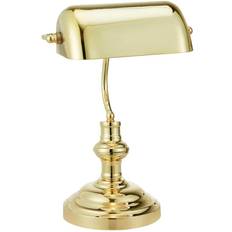 Bankers Bordslampa 42cm Mässing