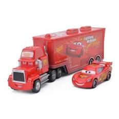 Disney Pixar Fly Og Biler Lynet McQueen Mack Transporter Lastbil Bilsæt Legetøj