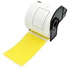 BETCKEY - Compatible with Brother DK-11202 60mm x 100mm Shipping Labels [1 Roll/300 Labels, Yellow]