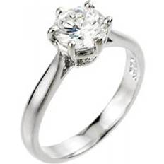 CZ Engagement Ring in 9ct White Gold - white gold