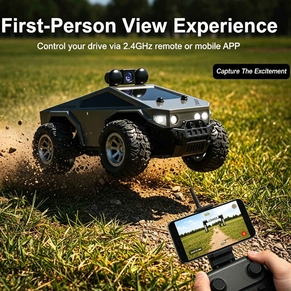 1/28 Scale RC Car with HD Camera 2.4G APP Control High Speed Remote Control Electric Truck Toy Climbing Vehicle Gifts for Kids