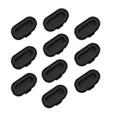 (10 Pack) Tencloud Accessories Compatible with Gramin Vivoactive 4/4S, Fenix 6/Vivoactive 3/Vivosport/Forerunner 935 Dust Plugs, Silicone Colorful Charger Port Cover Anti-Dust Plugs Caps, Black