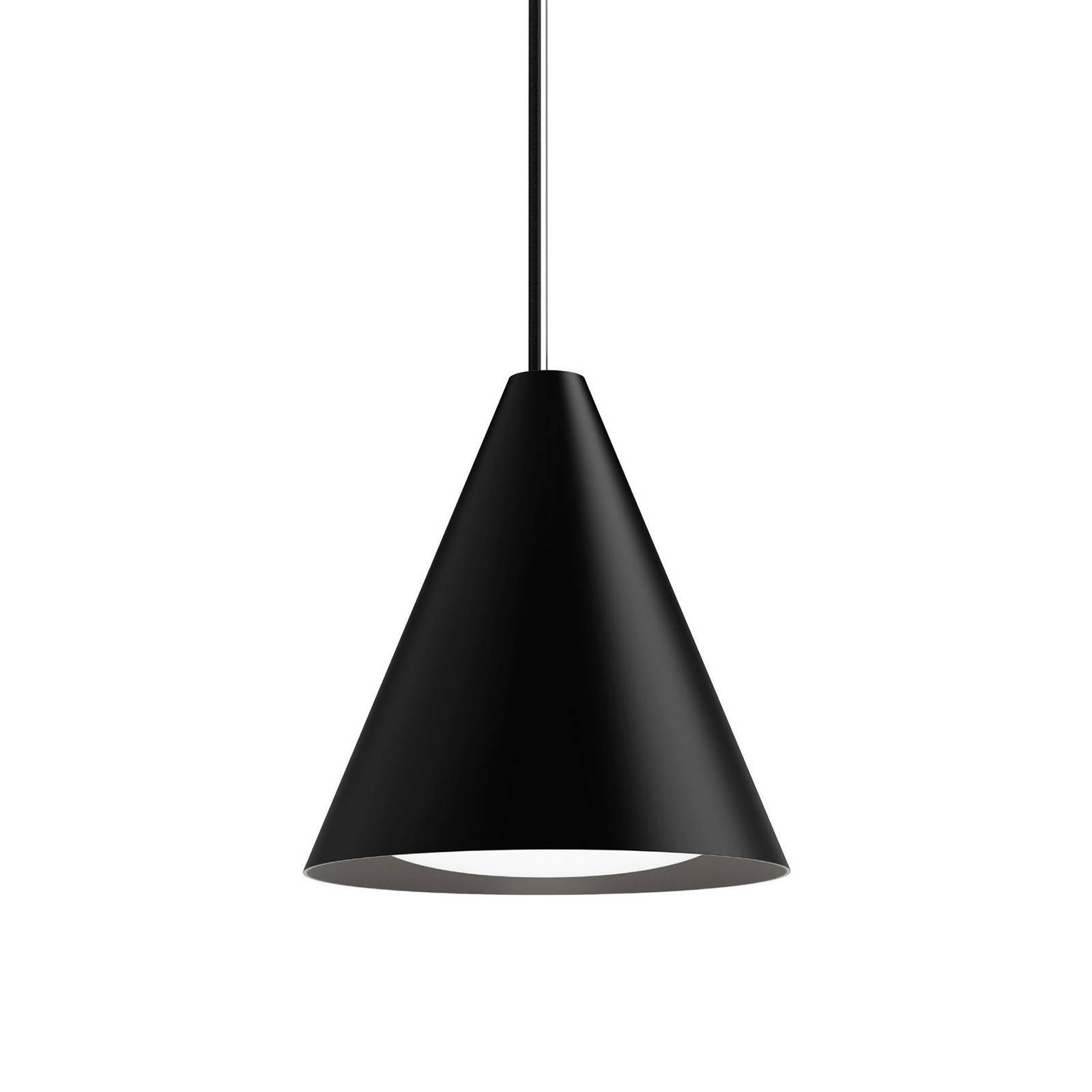Louis Poulsen Design pendellampa Keglen, dimbar, Svart, Vardagsrum / matsal, Aluminium / grå / zink, Design, Pendellampa