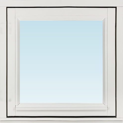 Svenska Fönster SF sidohängt fönster 580x580mm vänster 1-luft, insida trä utsida trä, 3-glas  (6x6)