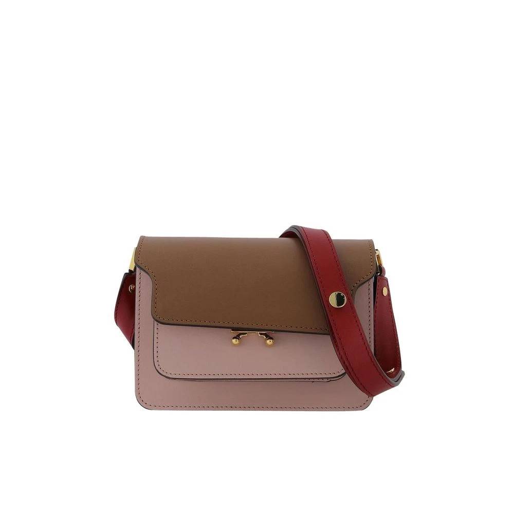 Marni Multifarvet Læder Mini Trunk Skuldertaske - Tasker - Dame - Flerfarvet - ONE SIZE - Uld
