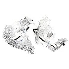 HONMEET 2 St Metall Diamant Mask Festivaltillbehör Halloween För Kvinnor Festdräktmasker Maskerad Cosplay Maskerad Ansiktsskydd Mardi Gras Bollmasker Strass Festmasker Kostymer Fröken Bulk