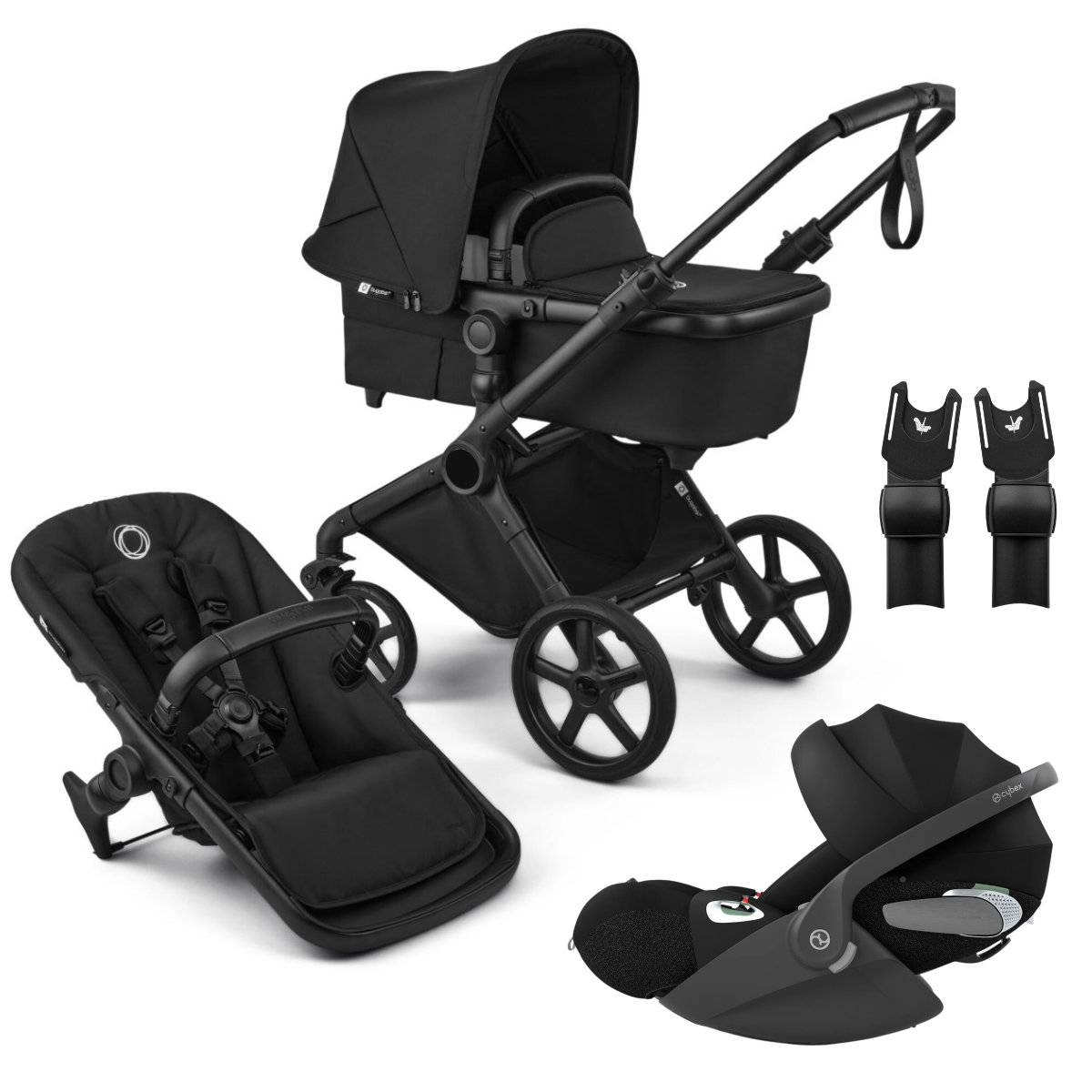 Bugaboo Cub Stroller Set 3 in 1 incl. Cybex Cloud T i-Size Infant Car Seat - Heritage Black