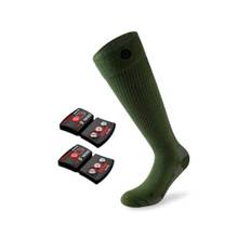 Lenz Heat Socks 4.0 Varmesokker med batterier, Green / 35-38