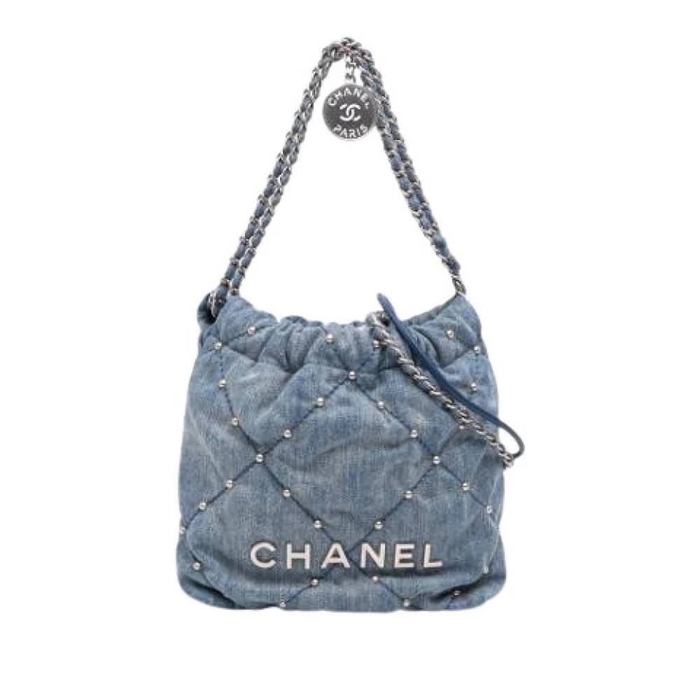 Chanel Vintage Pre-owned Denim Satchel - Vintage - Dame - Blå - ONE SIZE - Denim