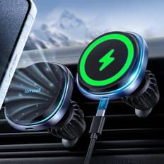 Lamicall 15W Handyhalterung Auto für MagSafe Autohalterung mit Ladefunktion - [2025 Kühlventilator] MagSafe Ladegerät Auto Lüftung, Kabelloses KFZ Handyhalter Magnet für iPhone 16/15/14/13/12 Serie