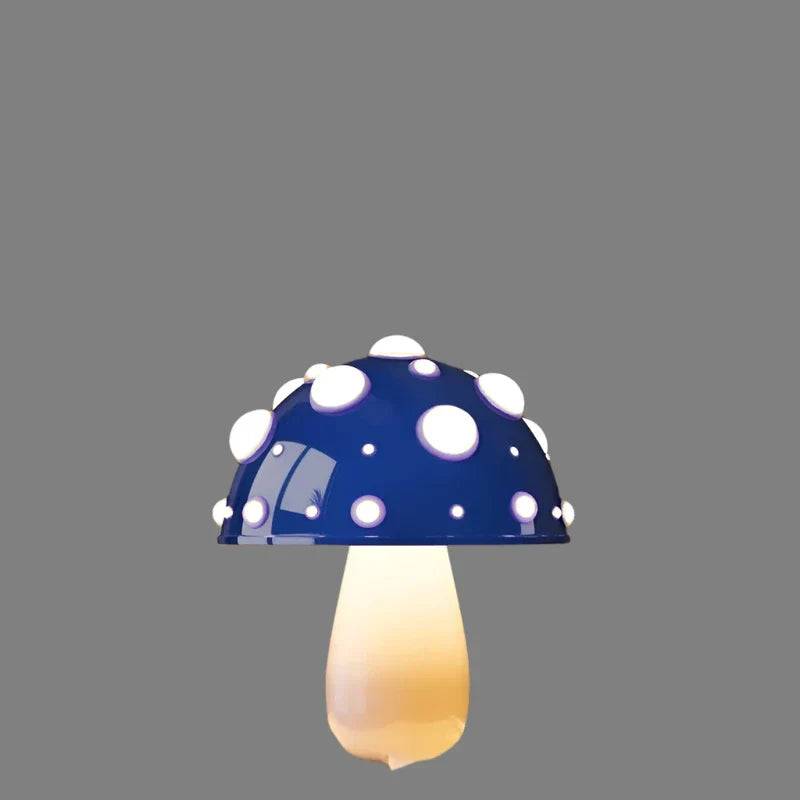 FungiLuxe - Lekfull LED-bordslampa i champignonstil - Vit och blå