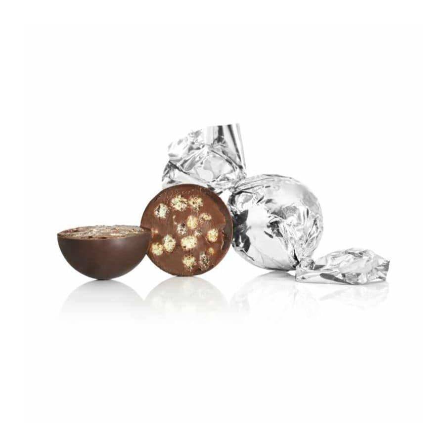Chokoladekugle | Mørk chokolade med crisp - sølv