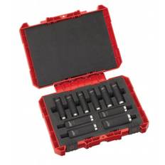 Krafthylsor 1/2" 10st långa hylsor 8-21mm, CRV-MO, plastbox, Milwaukee