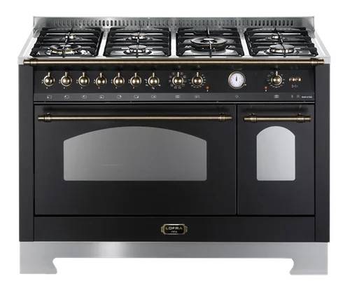 Dolce Vita - Gaskomfur 120 cm (2 ovne) Sort - Sort/Bronze