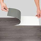 Jopassy PVC-golvbeläggning, självhäftande vinylgolv, 4,875 m², 35 plattor, halkfria vattentäta golvplattor, 91,5 x 15,2 cm, laminat, golvbrädor, vinylkakel, för golvvärme, natt-ek