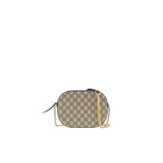 Gucci, Taske, Dame, Brun, ONE SIZE, Uld, GG Supreme Crossbody Taske med Kæde - ONE Size